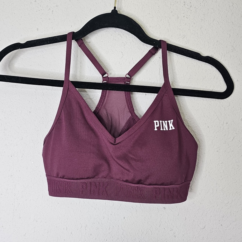 PINK Active Victoria's‎ Secret Ultimate Lightly Lined Sports Bra Burgundy Small